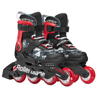 Kids Skates - ROLLERBLADE Microblade - Black Red - Adjustable
