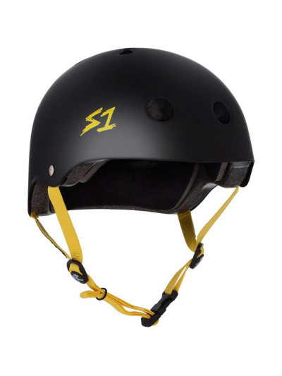 Helmet - S ONE Lifer - Black Matte Yellow Straps