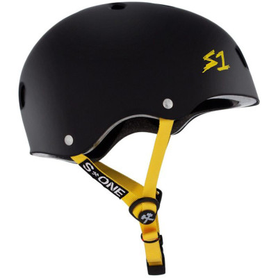 Helmet - S ONE Lifer - Black Matte Yellow Straps