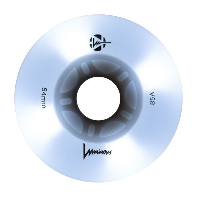 Roue Roller - LUMINOUS - 84mm 85a - Blanche - Jeu de 4