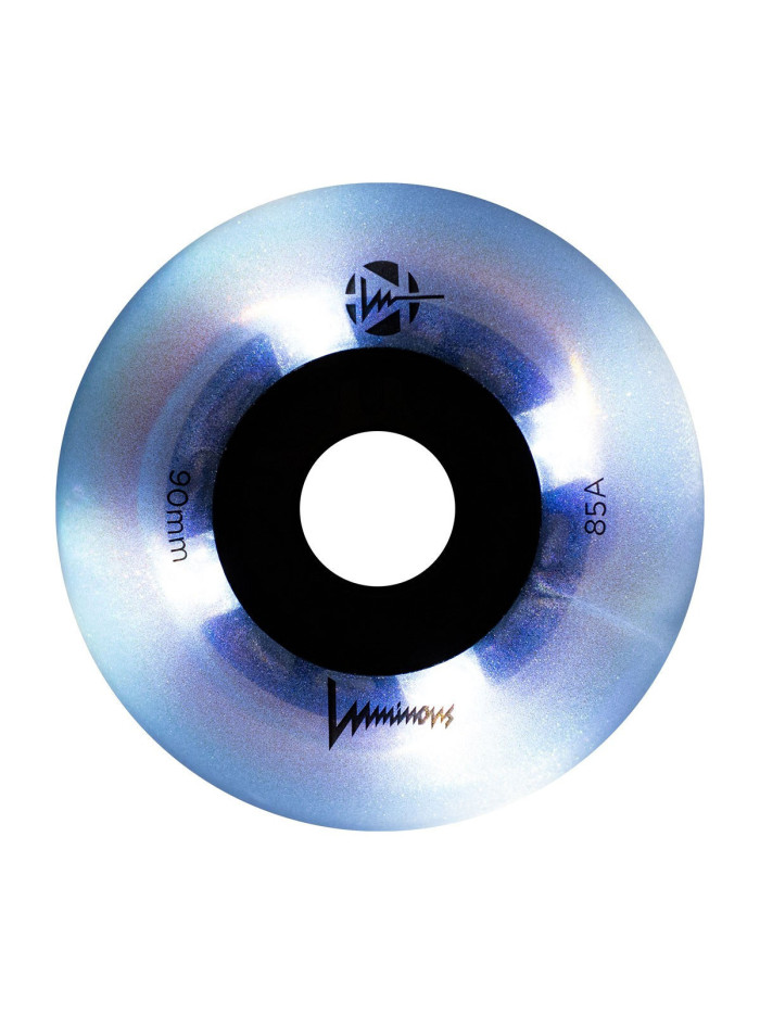 Skates Wheels - LUMINOUS - 90mm 85a - Black Pearl - Set of 4