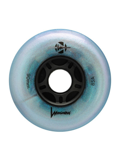 Skates Wheels - LUMINOUS - 90mm 85a - Black Pearl - Set of 4