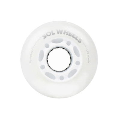Roue Roller - FLYING EAGLE Sol Led - 80mm 88a - Blanche - Jeu de 4