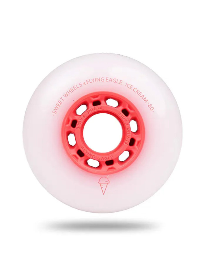 Roue Roller - FLYING EAGLE Ice Cream - 80mm 86a - Red - Jeu de 8