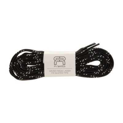 Laces - FR SKATES Waxed Race - Black White - Pair