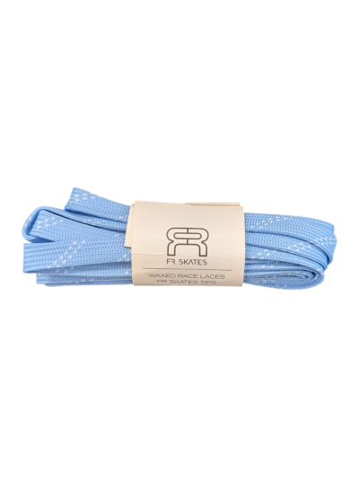 Laces - FR SKATES Waxed Race - Light Blue White - Pair