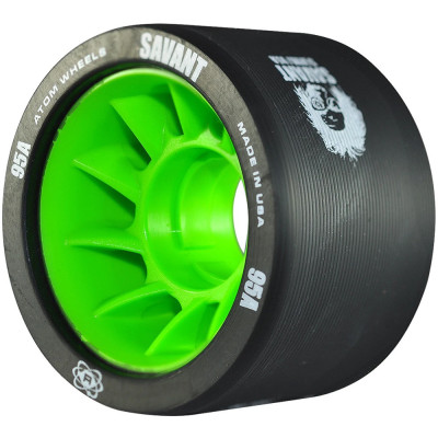 Roue Roller Derby - ATOM Savant X-Slim - 59mm 95a - Noir- Jeu de 4