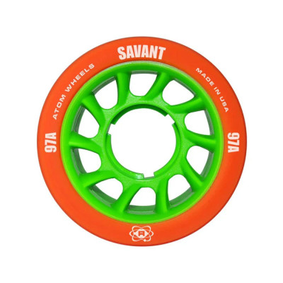 Roue Roller Derby - ATOM Savant X-Slim - 59mm 97a - Orange - Jeu de 4