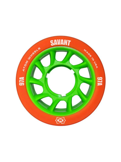 Roue Roller Derby - ATOM Savant X-Slim - 59mm 97a - Orange - Jeu de 4