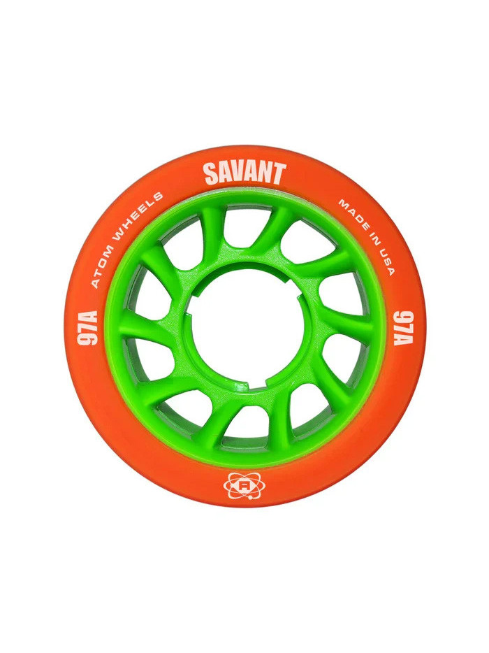 Roue Roller Derby - ATOM Savant X-Slim - 59mm 97a - Orange - Jeu de 4
