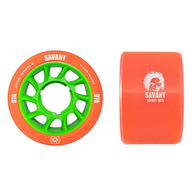 Roue Roller Derby - ATOM Savant X-Slim - 59mm 97a - Orange - Jeu de 4