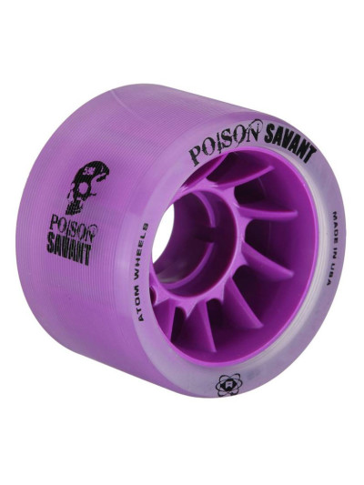 Roller Derby Wheels - ATOM - Poison Savant - Purple - 59mm 84a - Set of 4