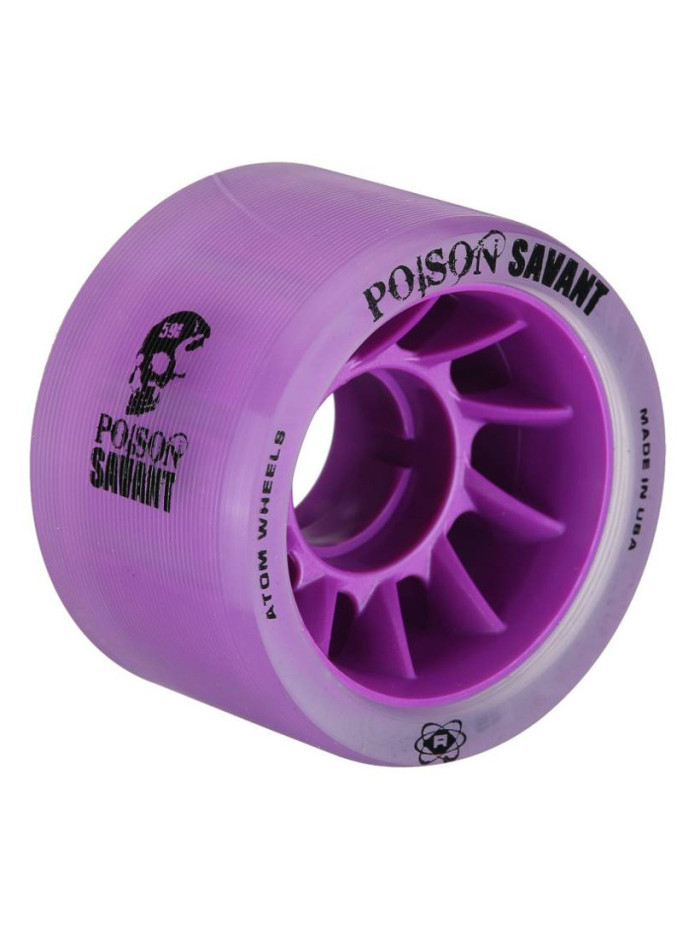 Roue Roller Derby - ATOM - Poison Savant - Violet - 59mm 84a - Jeu de 4