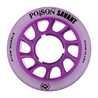 Roue Roller Derby - ATOM - Poison Savant - Violet - 59mm 84a - Jeu de 4