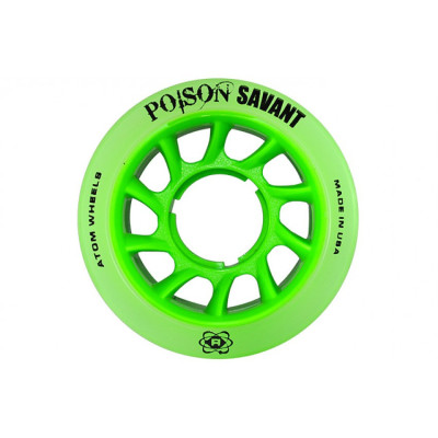 Roue Roller Derby - ATOM - Poison Savant - Vert - 59mm 84a - Jeu de 4