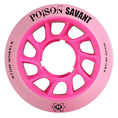 Roue Roller Derby - ATOM - Poison Savant - Rose - 59mm 84a - Jeu de 4