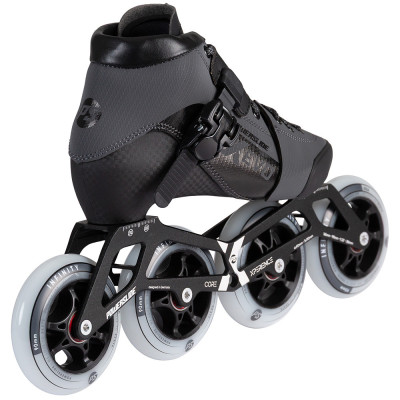 Kids Speed Skates - POWERSLIDE Triple X Evo - Dark Grey - Adjustable