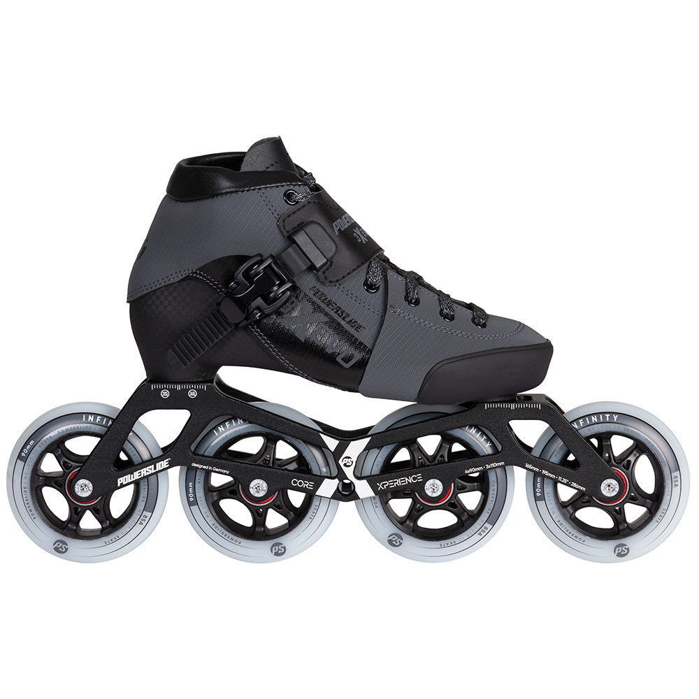 Kids Speed Skates - POWERSLIDE Triple X Evo - Dark Grey - Adjustable