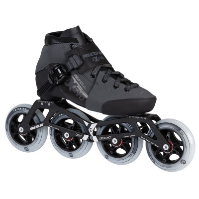 Kids Speed Skates - POWERSLIDE Triple X Evo - Dark Grey - Adjustable