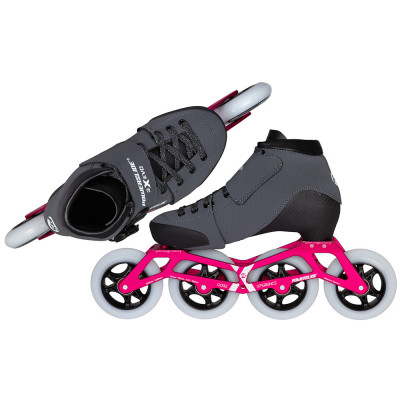 Roller Enfant Course - POWERSLIDE Triple X Evo - Rose - Réglable
