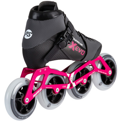 Kids Speed Skates - POWERSLIDE Triple X Evo - Hot Pink - Adjustable