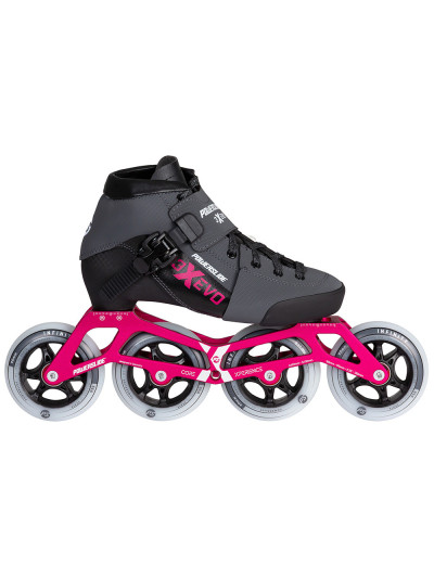 Roller Enfant Course - POWERSLIDE Triple X Evo - Rose - Réglable