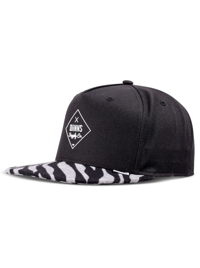 Cap - DJINN'S Rubber Tiger Stripes - Black