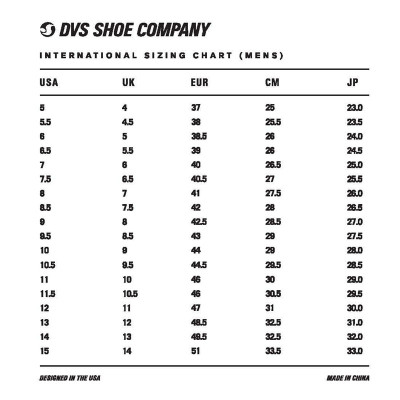 Chaussure Skate - DVS Comanche - Black Charcoal tailles
