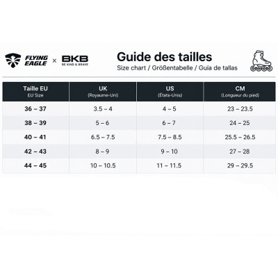 Roller Freeskate - FLYING EAGLE X BKB B3S - Noir - Rockered guide pointure
