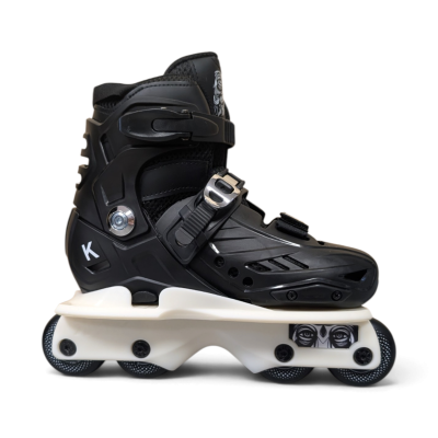 Roller Agressif Enfant - KALTIK K - Noir Blanc - Réglable