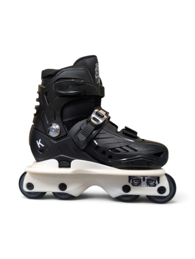 Roller Agressif Enfant - KALTIK K - Noir Blanc - Réglable