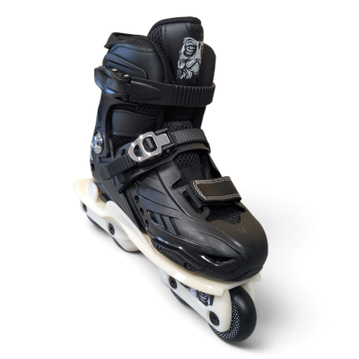 Kids Aggressive Skates - KALTIK K - Black White - Adjustable