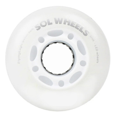 Roue Roller - FLYING EAGLE Sol Led - 80mm 88a - Blanche - Jeu de 4