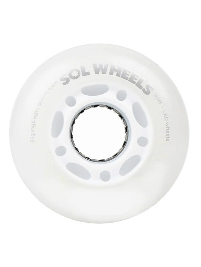 Roue Roller - FLYING EAGLE Sol Led - 80mm 88a - Blanche - Jeu de 4