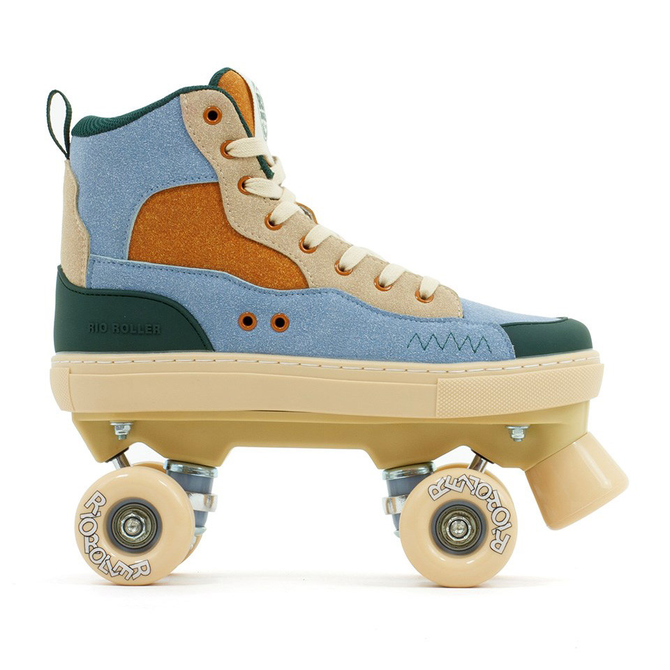 Recreational Quad Skates - RIO Beats - Blue / Tan