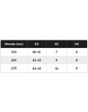 Freeskate Skates - COUGAR T5 - Black Orange sizing chart