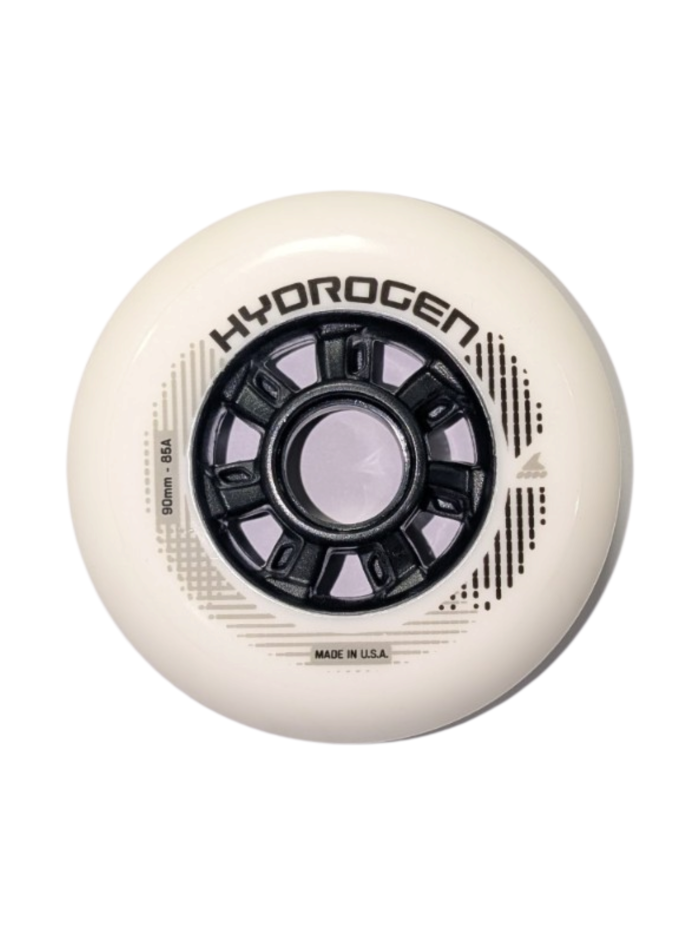 Skates Wheels - ROLLERBLADE Hydrogen - White Grey - 90mm 85a - Set of 8