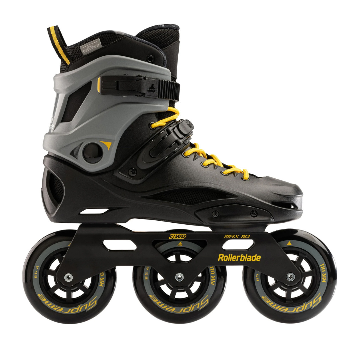 Roller 3 Roues Freeskate - ROLLERBLADE RB 110 - Noir Jaune