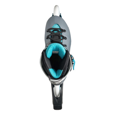Roller Femme Fitness - ROLLERBLADE Maxxum W - Anthracite Bleu Aqua