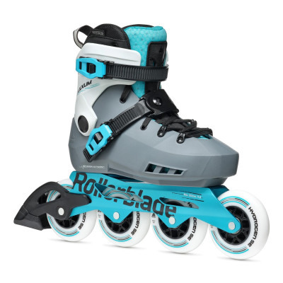 Roller Femme Fitness - ROLLERBLADE Maxxum W - Anthracite Bleu Aqua