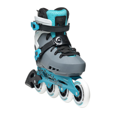 Roller Femme Fitness - ROLLERBLADE Maxxum W - Anthracite Bleu Aqua