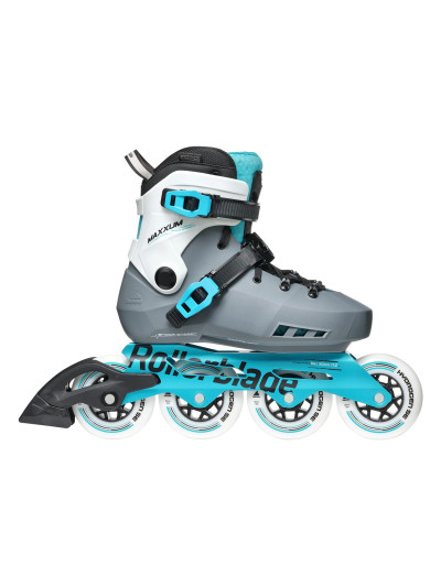 Roller Femme Fitness - ROLLERBLADE Maxxum W - Anthracite Bleu Aqua
