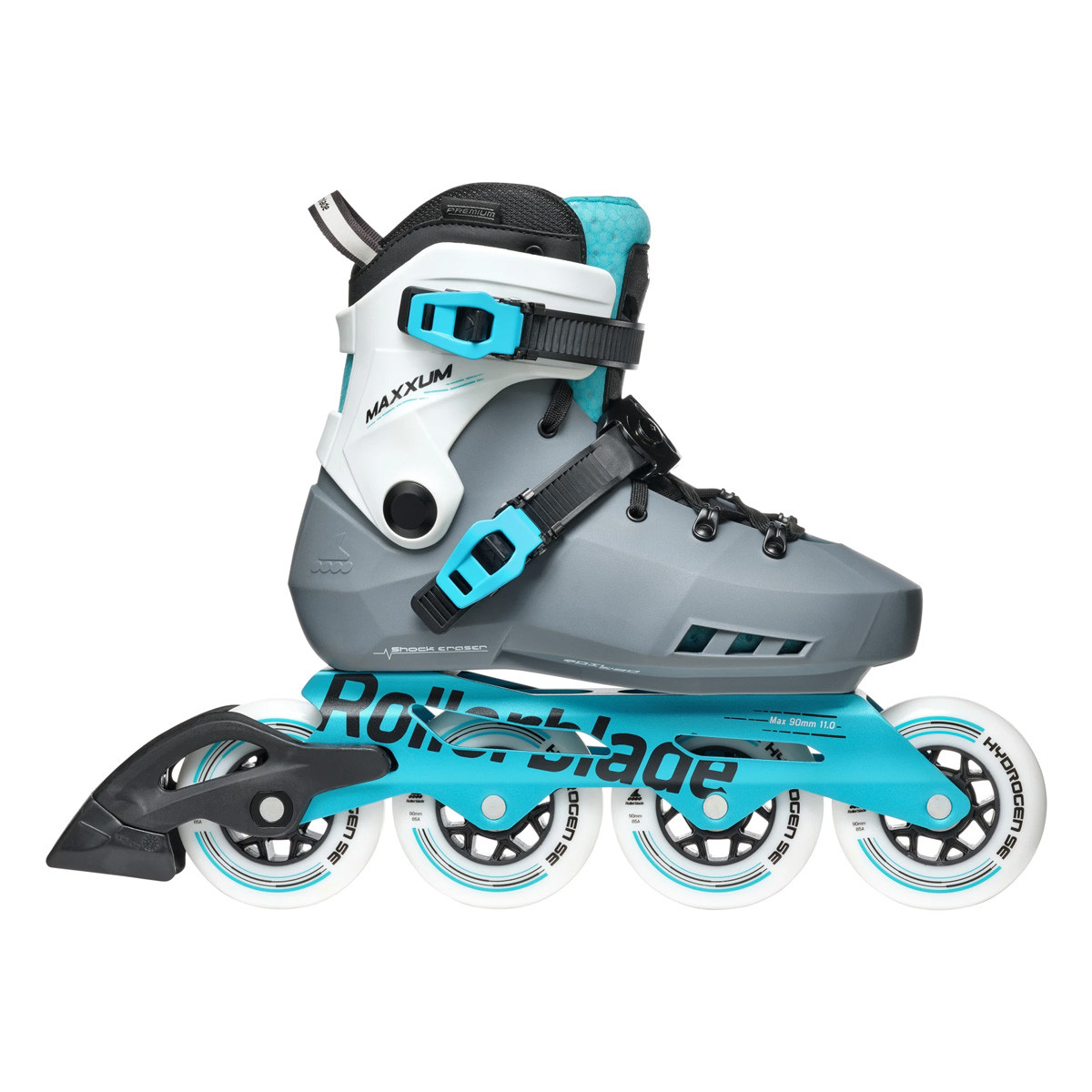 Women Fitness Skates - ROLLERBLADE Maxxum W - Anthracite Aqua Blue