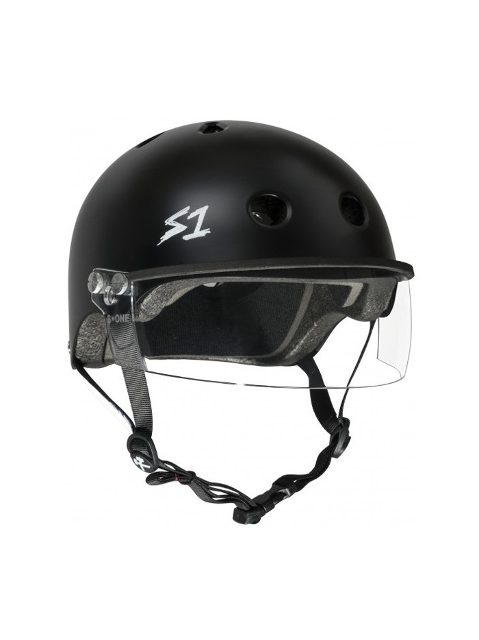 Roller Skates Visor Helmet - S ONE Lifer - Black Matt