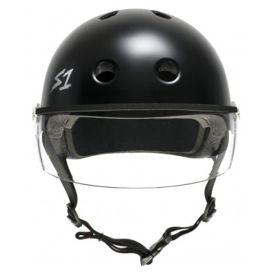 Roller Skates Visor Helmet - S ONE Lifer - Black Matt