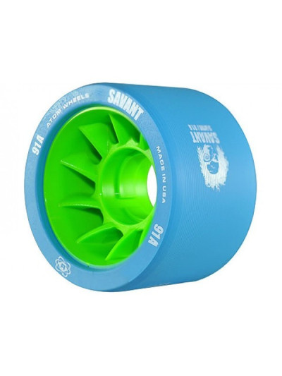 Roller Derby Wheels - ATOM Savant X-Slim - 59mm 91a - Blue - Set of 4