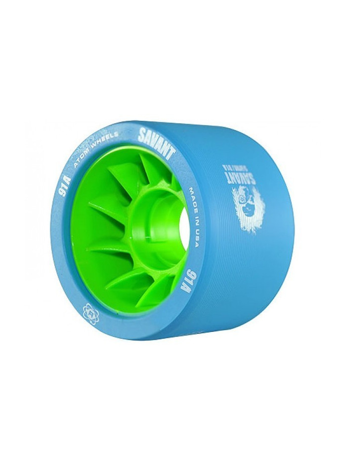 Roue Roller Derby - ATOM Savant X-Slim - 59mm 91a - Bleu - Jeu de 4