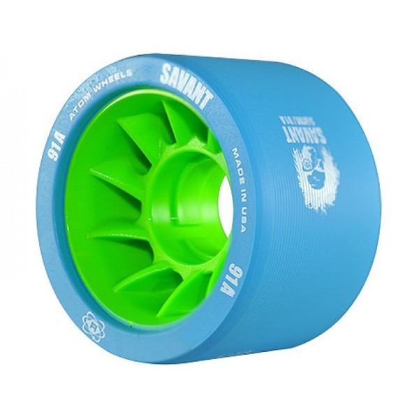 Roue Roller Derby - ATOM Savant X-Slim - 59mm 91a - Bleu - Jeu de 4