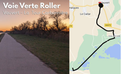 Voie Verte Roller - Vauvert à la Tour Carbonnière (30)